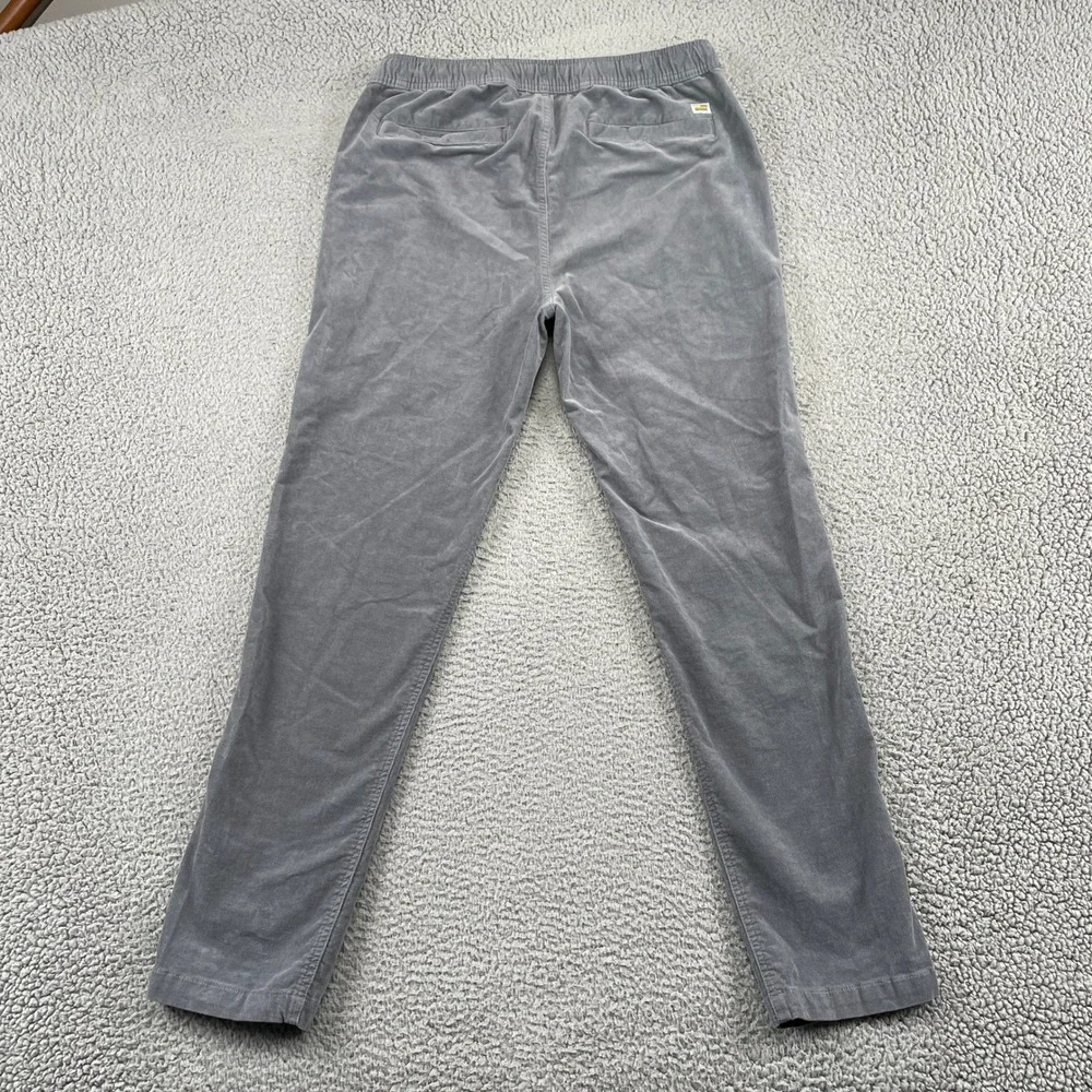 Vuori Pants Mens Large Grey Meta Corduroy Elastic Waist Drawstring V440 Slim Fit